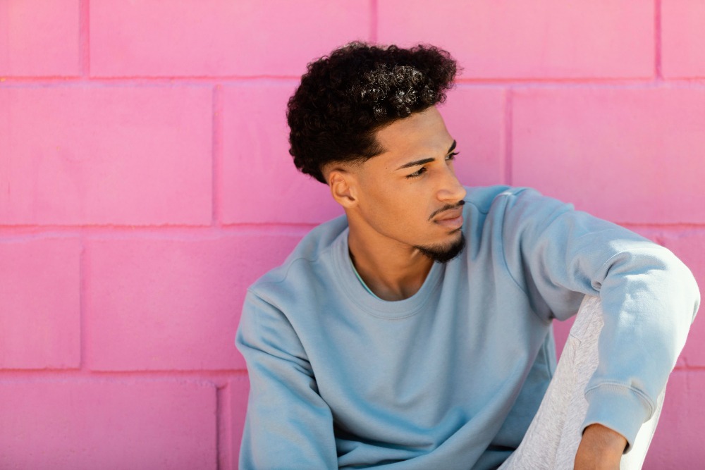 Afro-Inspired Curly Top with Fade